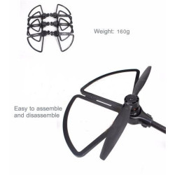 Quick release propeller guards for Yuneec Typhoon H480 quadcopter (Black)
