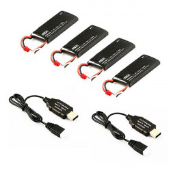 HUBSAN H502E/S BATTERY PACK (4xBATTERIES+2 USB CHARGER)