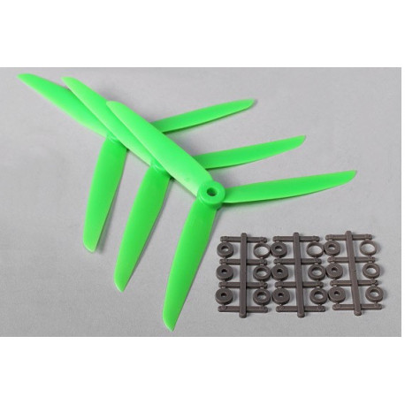 Three Blade 7x3.5R Propellers Green (3pcs)